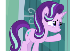 Size: 2500x1667 | Tagged: safe, artist:railphotos, screencap, character:starlight glimmer, species:pony, species:unicorn, episode:the crystalling, g4, my little pony: friendship is magic, cute, door, female, glimmerbetes, mare, scrunchy face, solo, vector