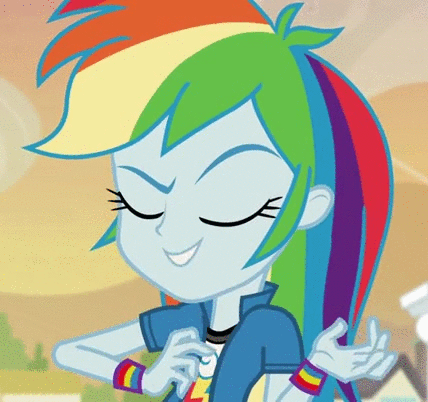 Size: 428x402 | Tagged: safe, screencap, character:rainbow dash, equestria girls:rainbow rocks, g4, my little pony:equestria girls, air guitar, animated, cropped