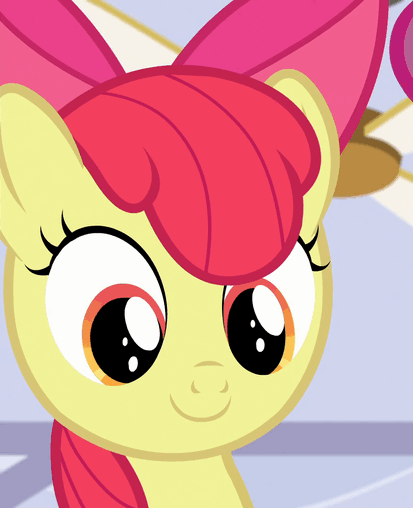 Size: 413x508 | Tagged: safe, screencap, character:apple bloom, character:scootaloo, species:pegasus, species:pony, episode:on your marks, g4, my little pony: friendship is magic, adorabloom, animated, cute, nodding