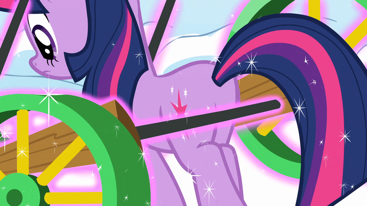 Size: 1280x720 | Tagged: safe, screencap, character:twilight sparkle, species:pony, episode:winter wrap up, g4, my little pony: friendship is magic, animated, artifact, female, frown, i watch it for the plot, looking back, magic, mare, open mouth, plot, plot rest, solo, squishy, telekinesis, twibutt, underhoof
