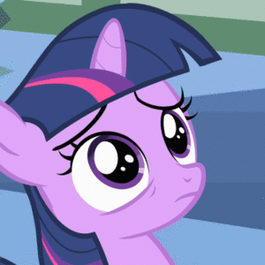 Size: 300x300 | Tagged: safe, screencap, character:twilight sparkle, episode:the cutie mark chronicles, g4, my little pony: friendship is magic, animated, filly, reaction image, solo
