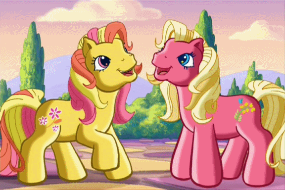 Size: 576x384 | Tagged: safe, screencap, character:gem blossom, episode:the princess promenade, g3, animated, cute, flower, forsythia, forsythina (g3), friendship and flowers, g3betes
