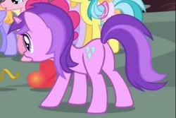Size: 363x242 | Tagged: safe, screencap, character:amethyst star, character:drizzle, character:lemony gem, character:orange blossom, character:pinkie pie, character:prim posy, character:sparkler, species:pony, species:unicorn, episode:the ticket master, g4, my little pony: friendship is magic, background pony, cropped, female, mare, plot, solo focus