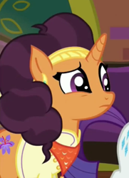 Size: 269x372 | Tagged: safe, screencap, character:rarity, character:saffron masala, species:pony, episode:spice up your life, g4, my little pony: friendship is magic, solo