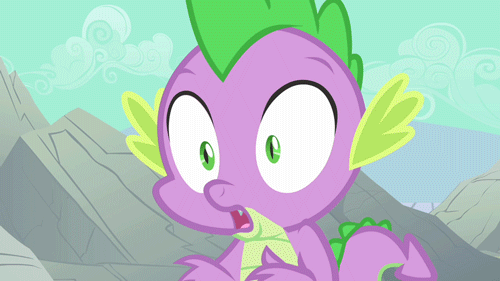 Size: 500x281 | Tagged: safe, screencap, character:spike, species:dragon, episode:a dog and pony show, g4, my little pony: friendship is magic, animated, cute, gif, hungry, licking, licking lips, looking at you, male, open mouth, reaction image, salivating, solo, spikabetes, tongue out