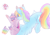 Size: 2300x1600 | Tagged: safe, artist:catitty, character:pinkie pie, character:rainbow dash, character:twilight sparkle, character:twilight sparkle (alicorn), species:alicorn, species:pony, ship:pinkiedash, ship:twidash, ship:twinkie, g4, blushing, cute, dashabetes, diapinkes, female, floppy ears, lesbian, mare, ot3, polyamory, shipping, simple background, twiabetes, twidashpie, white background