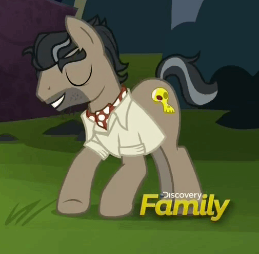 Size: 505x494 | Tagged: safe, screencap, character:doctor caballeron, species:earth pony, species:pony, episode:stranger than fanfiction, animated, cute, cutealleron, discovery family logo, eyes closed, loop, male, solo, stallion