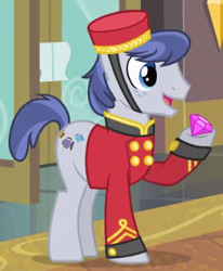 Size: 239x290 | Tagged: safe, screencap, character:welcome inn, species:pony, episode:rarity takes manehattan, g4, my little pony: friendship is magic, background pony, bellhop, solo