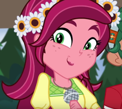 Size: 576x518 | Tagged: safe, screencap, character:gloriosa daisy, character:timber spruce, equestria girls:legend of everfree, g4, my little pony:equestria girls, cropped, cute, daisybetes, magical geodes