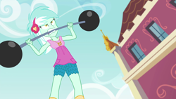 Size: 1280x720 | Tagged: safe, screencap, character:lyra heartstrings, episode:all's fair in love & friendship games, equestria girls:friendship games, g4, my little pony:equestria girls, barbell, biting