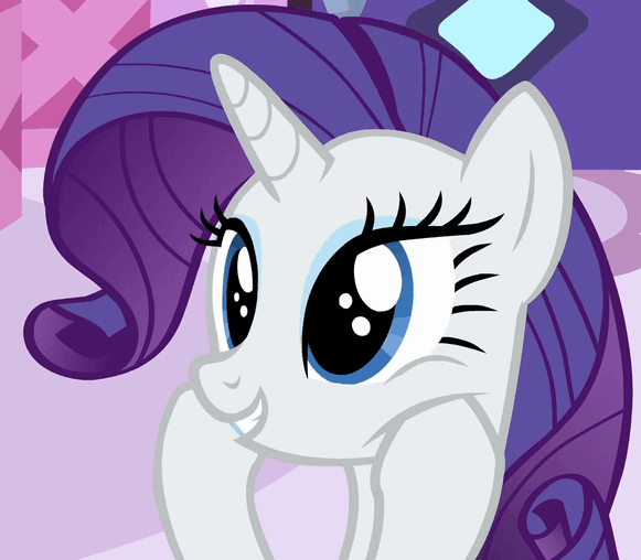 Size: 581x508 | Tagged: safe, screencap, character:rarity, species:pony, species:unicorn, episode:the cart before the ponies, g4, my little pony: friendship is magic, animated, cute, female, food, gif, happy, mare, marshmallow, open mouth, rarara, raribetes, rarity is a marshmallow, solo, squishy cheeks, wide eyes
