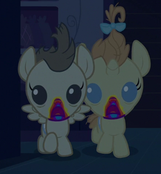 Size: 445x480 | Tagged: safe, screencap, character:pound cake, character:pumpkin cake, species:pony, episode:28 pranks later, g4, my little pony: friendship is magic, cake twins, cookie zombie, cropped, nightmare fuel, you know for kids