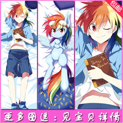 Size: 600x600 | Tagged: useless source url, safe, artist:megarexetera, character:rainbow dash, species:human, body pillow, body pillow design, book, chinese, humanized