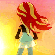 Size: 190x190 | Tagged: safe, screencap, character:sunset shimmer, episode:my past is not today, g4, my little pony:equestria girls, animated, gif, hair, rear view