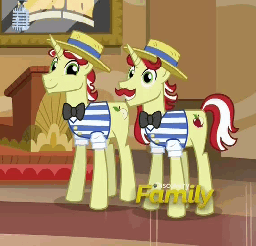 Size: 522x503 | Tagged: safe, screencap, character:flam, character:flim, species:pony, episode:viva las pegasus, g4, my little pony: friendship is magic, animated, cute, duo, flamabetes, flim flam brothers, flimabetes, gif, grin, happy, smiling