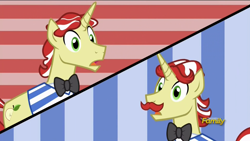 Size: 1920x1080 | Tagged: safe, screencap, character:flam, character:flim, species:pony, episode:viva las pegasus, g4, my little pony: friendship is magic, cute, duo, flamabetes, flim flam brothers, flimabetes, hatless, missing accessory, shocked