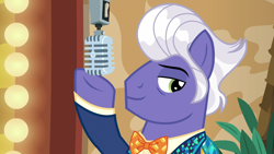 Size: 1920x1080 | Tagged: safe, screencap, character:gladmane, species:pony, episode:viva las pegasus, g4, my little pony: friendship is magic, michael buffer's favorite pony, microphone