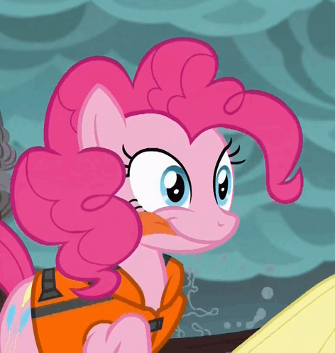 Size: 472x498 | Tagged: safe, screencap, character:applejack, character:pinkie pie, species:pony, episode:p.p.o.v. (pony point of view), g4, my little pony: friendship is magic, animated, behaving like a dog, gif, loop, puppy pie, silly, tongue out