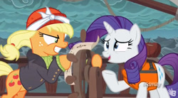 Size: 845x467 | Tagged: safe, screencap, character:applejack, character:rarity, species:pony, episode:p.p.o.v. (pony point of view), g4, my little pony: friendship is magic, captain jackbeard, map
