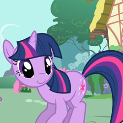 Size: 1008x1008 | Tagged: safe, screencap, character:twilight sparkle, character:twilight sparkle (unicorn), species:pony, species:unicorn, episode:friendship is magic, g4, my little pony: friendship is magic, animation error, cropped, faec, female, layering fail, mare, missing nose, solo