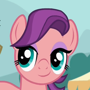 Size: 310x310 | Tagged: safe, screencap, character:spoiled rich, species:pony, episode:where the apple lies, g4, my little pony: friendship is magic, cute, smiling, solo, spoiled cute, spoiled milk, when she smiles