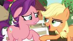 Size: 1920x1080 | Tagged: safe, screencap, character:applejack, character:filthy rich, character:spoiled rich, species:pony, ship:spoilthy, episode:where the apple lies, g4, my little pony: friendship is magic, spoiled milk, teenage applejack