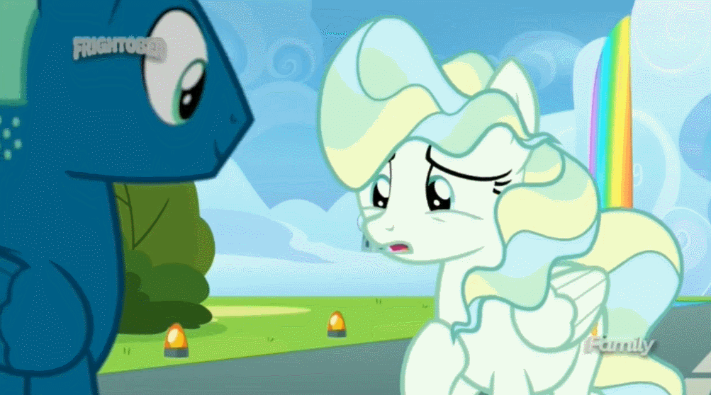 Size: 1003x558 | Tagged: safe, screencap, character:sky stinger, character:vapor trail, species:pony, episode:top bolt, g4, my little pony: friendship is magic, animated, cute, gif, sneezing, vaporbetes