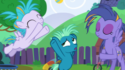Size: 1920x1080 | Tagged: safe, screencap, character:sky stinger, character:thunderstruck, species:pony, episode:top bolt, g4, my little pony: friendship is magic, windy streak