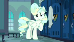 Size: 1920x1080 | Tagged: safe, screencap, character:vapor trail, species:pegasus, species:pony, episode:top bolt, g4, my little pony: friendship is magic, cute, female, locker room, mare, solo, vaporbetes