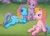 Size: 1019x737 | Tagged: safe, screencap, character:cheerilee (g3), character:rainbow dash (g3), character:rarity (g3), species:earth pony, species:pony, species:unicorn, episode:greetings from unicornia, g3, female, lidded eyes, lying down, mare, out of context, plot, prone, trio
