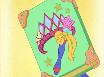 Size: 335x250 | Tagged: safe, screencap, character:spike (g3), character:tiddlywink, character:tra-la-la, character:wysteria, species:breezies, episode:the princess promenade, g3, animated, book, gif, princess wysteria