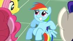 Size: 320x180 | Tagged: safe, screencap, character:fluttershy, character:pinkie pie, character:rainbow dash, character:rarity, episode:the cutie mark chronicles, g4, my little pony: friendship is magic, cropped