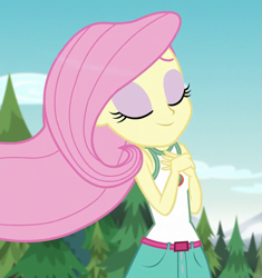 Size: 677x720 | Tagged: safe, screencap, character:fluttershy, equestria girls:legend of everfree, g4, my little pony:equestria girls, cropped, solo