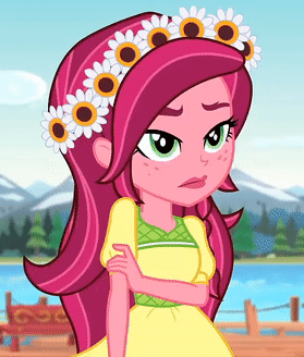 Size: 279x328 | Tagged: safe, screencap, character:gloriosa daisy, equestria girls:legend of everfree, g4, my little pony:equestria girls, animated, cropped, gif, solo