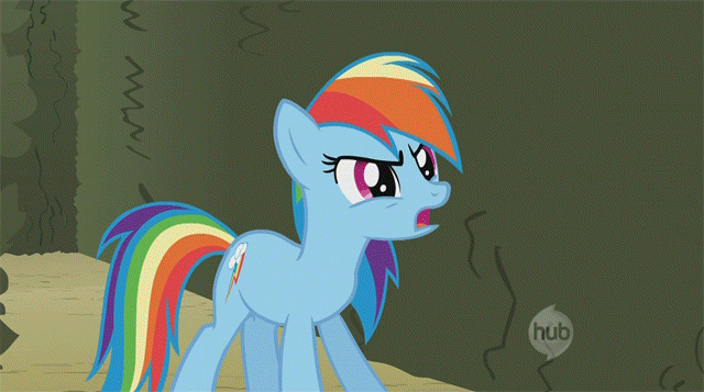 Size: 640x357 | Tagged: safe, screencap, character:rainbow dash, species:earth pony, species:pegasus, species:pony, episode:the return of harmony, g4, my little pony: friendship is magic, animated, boxing, female, gif, hedge maze, hub logo, mare, maze, solo