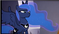 Size: 612x350 | Tagged: safe, screencap, character:princess luna, episode:the crystal empire, g4, my little pony: friendship is magic, glare, solo