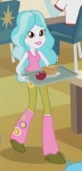 Size: 157x328 | Tagged: safe, screencap, character:bright idea, character:curly winds, character:paisley, episode:photo finished, g4, my little pony:equestria girls, apple, bright idea, cropped, curly winds, food, sandwich, solo, some blue guy, tray