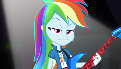 Size: 1904x1090 | Tagged: safe, screencap, character:rainbow dash, equestria girls:rainbow rocks, g4, my little pony:equestria girls, awesome as i want to be, electric guitar, guitar, solo