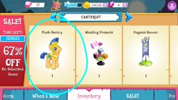 Size: 1280x720 | Tagged: safe, gameloft, screencap, character:flash sentry, species:pony, solo