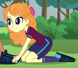 Size: 368x318 | Tagged: safe, screencap, character:orange sherbette, episode:pinkie spy, g4, my little pony:equestria girls, background human, carlos thunderbolt, cropped, solo focus