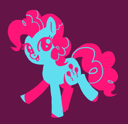 Size: 879x856 | Tagged: safe, artist:mcponyponypony, character:pinkie pie, species:pony, 3 colors only, challenge, color porn, eyestrain warning, limited palette, needs more saturation, smiling, solo
