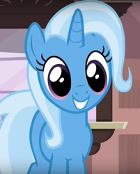 Size: 524x652 | Tagged: safe, screencap, character:trixie, species:pony, species:unicorn, episode:all bottled up, g4, my little pony: friendship is magic, cute, diatrixes, female, happy, mare, smiling, solo, wide eyes