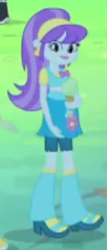 Size: 138x323 | Tagged: safe, screencap, character:aqua blossom, episode:a perfect day for fun, equestria girls:rainbow rocks, g4, my little pony:equestria girls, background human, boots, bow tie, cropped, flower, food, high heel boots, ice cream
