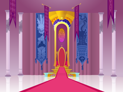 Size: 8000x6000 | Tagged: safe, artist:hunternif, .svg available, absurd resolution, background, banner, beautiful, carpet, column, majestic, no pony, room, throne, throne room, vector