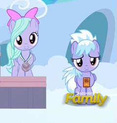 Size: 491x513 | Tagged: safe, screencap, character:cloudchaser, character:flitter, species:pegasus, species:pony, episode:parental glideance, g4, my little pony: friendship is magic, cropped, cute, cutechaser, discovery family logo, female, filly, flitterbetes, mare, medal, sad