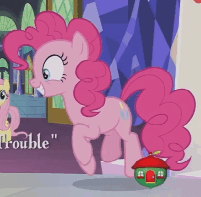 Size: 413x405 | Tagged: safe, screencap, character:pinkie pie, species:pony, episode:not asking for trouble, g4, my little pony: friendship is magic, animated, cropped, gif, loop, trotting, trotting in place
