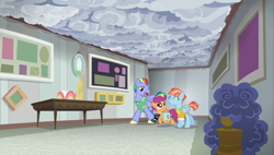 Size: 1920x1090 | Tagged: safe, screencap, character:bow hothoof, character:scootaloo, character:windy whistles, species:pegasus, species:pony, ship:windyhoof, episode:parental glideance, g4, my little pony: friendship is magic, camera, rainbow dash's parents, saddle bag
