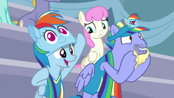 Size: 1920x1090 | Tagged: safe, screencap, character:bow hothoof, character:windy whistles, species:pony, ship:windyhoof, episode:parental glideance, g4, my little pony: friendship is magic, rainbow dash's parents