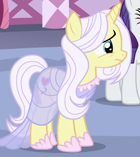 Size: 448x502 | Tagged: safe, screencap, character:lily lace, character:rarity, species:pony, species:unicorn, episode:honest apple, g4, my little pony: friendship is magic, 3:, animated, clothing, cropped, crying, dress, eye shimmer, female, frown, gif, gritted teeth, mare, sad, teary eyes, wavy mouth, wide eyes
