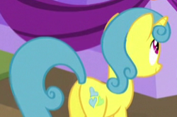 Size: 261x172 | Tagged: safe, screencap, character:lemon hearts, species:pony, species:unicorn, episode:brotherhooves social, g4, my little pony: friendship is magic, cropped, female, mare, plot, solo